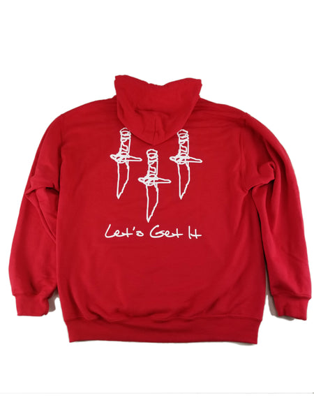 Let's Get It (ttt) Hoodie in Red