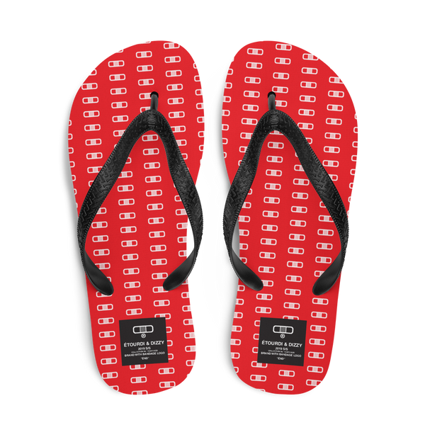 Étourdi & Dizzy Flip Flops [Red]